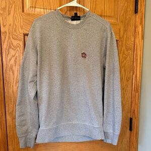 Patagonia Gray Crewneck Sweater with Red Logo